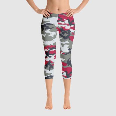 China Active Leisure Women's Camouflage Print Compression Tights Stretch Fitness Yoga Pants Tiktok Gaiters Tiktok Gaiters for sale