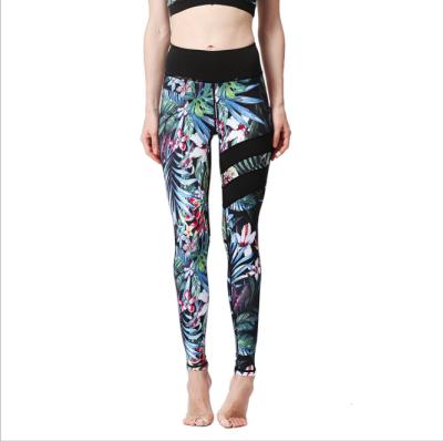 China Breathable Yoga Gaiters Quick Dry Digital Printing Tight Fit Pants Sporty Defined Waist For Woman Bodybuilding for sale