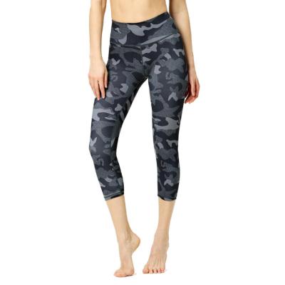 China Breathable Printed Yoga Pants Cropped High Elasticity Ventilation Fitness Sports Exercises Gym Shaping High Waist for sale