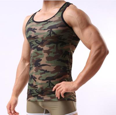 China QUICK DRY Military Mens Camouflage Vest Sportswear Sleeveless Tank Top for sale