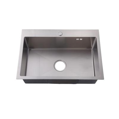 China Without Faucet High Quality Portable Single Bowl 304 Stainless Steel Handmade Kitchen Sink for sale