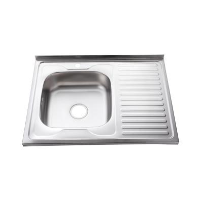 China Without Faucet China Factory Wholesale Stainless Steel Single Bowl Kitchen Machine Sink for sale