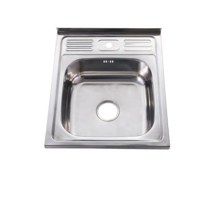 China Without Faucet Fashion Square High End Single Bowl Silver Kitchen Bathroom Machine Sink for sale