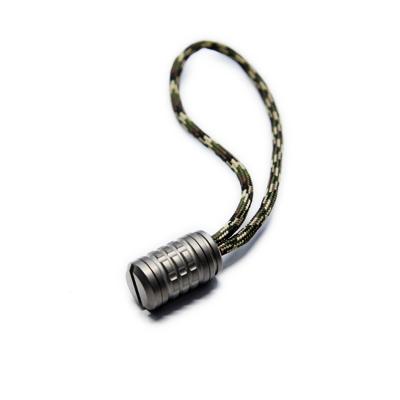 China New Lightweight Titanium Knife Bead EDC Key Chain Lanyard Bead Cord Lock Stopper Rope Binding for sale