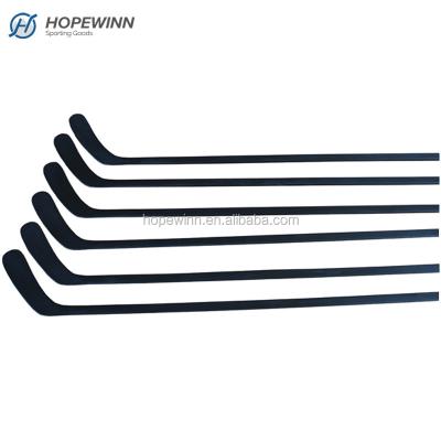 China Toray 100% Low Carbon Material Carbon Bow Maxi Power Curves Black Hockey Stick for sale