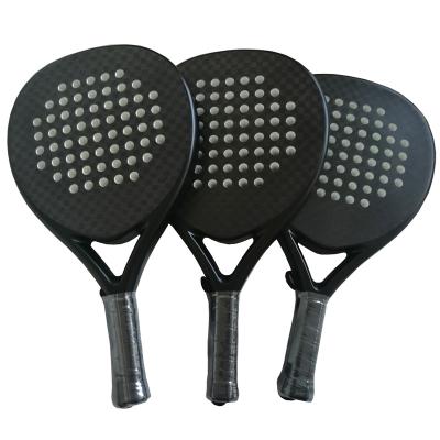 China Carbon fiber or fiberglass custom logo pro lightweight carbon 3k 12k 18k paddle racket for sale