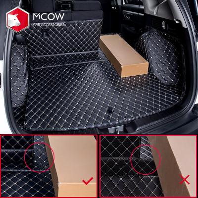 China Non Skid Universal 3D 5D All Weather Customized Leather Car Trunk Mats for sale