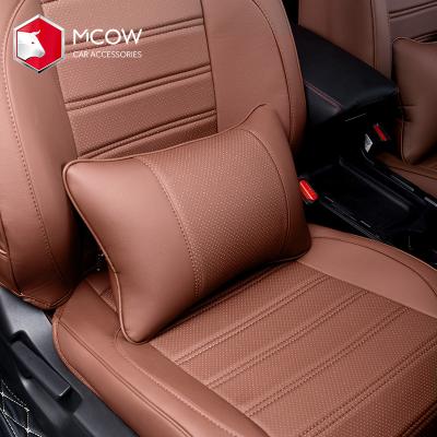 China Cushion Leather Car Massage Lumbar Support Back Massager Pillow and Headrest For Car Seat Office Chair Waist Support Pillows for sale