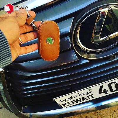 China Fashion Mcow China Factory Wholesale Wallets Scare Stand Leather Key Wallet With Car Logo For Men Personalized for sale