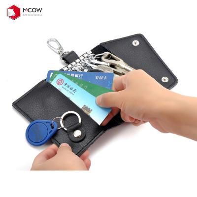 China Fashion Mcow Wholesale Price 6 Rings Holder Leather Custom Cheap Car Key Coin Pouch for sale