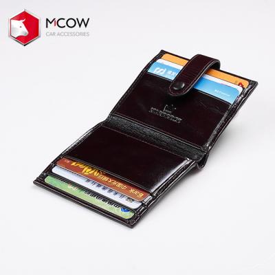 China Fashion China Supplier Multiple Unique Genuine Leather Wallet Business Credit Card Holders for sale