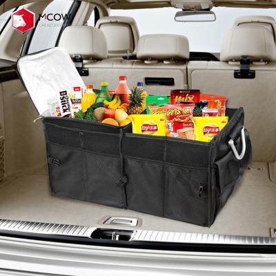 China Mcow Multifunctional Car Accessories Storage Car Cargo Boot Organizer Collapsible Trunk Organizer Bag Box With Large Capacity for sale