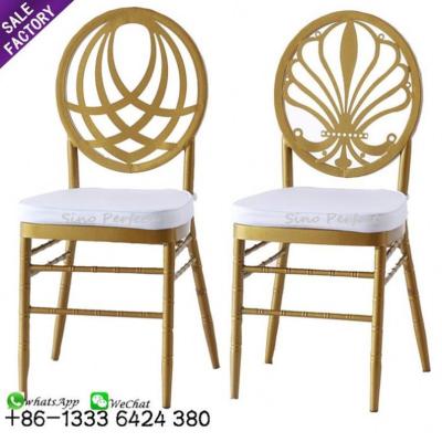 China New modern modern style iron around metal chiavari event phoenix back stackable chair for rental for sale