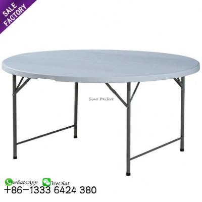 China Hot Sale Contemporary 5Ft 10 Person Round Plastic Folding Banquet Dining Table For Outdoor Event for sale