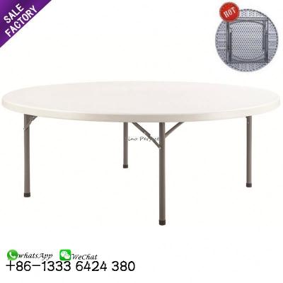 China Contemporary high quality plastic round folding dining table for outdoor banquet wedding for sale