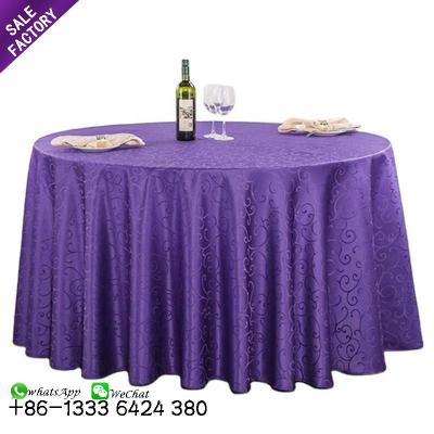 China Oilproof Free Sample Wedding Fabric Polyester Round Table Covers For Event for sale