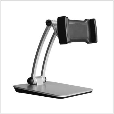 China 360 Rotation and Folding Portable Aluminum Double Folding Adjustable Tablet PC Stand for Live-streaming Class Online for sale