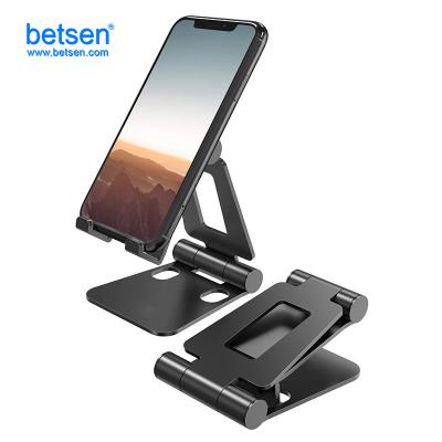 China Firmly Stable Betsen A4 Mobile Phone Stand, Fully Foldable and Adjustable Phone Holder Cradle Desktop Dock Compatible with All Phones for sale