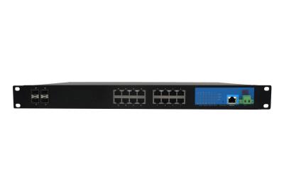 China Interruptor manejado industrial portátil de Gigabit Ethernet, interruptor Fanless de Ethernet de 20 puertos en venta