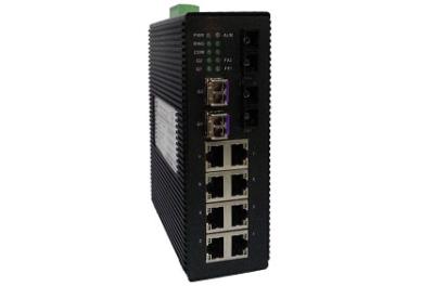 China Diseño manejado industrial de la vivienda del metal del puerto del interruptor 10 de Ethernet del color negro en venta