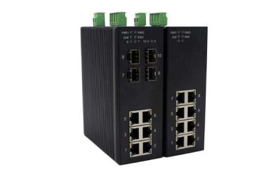 China 1000M 10 Port Industrial Ethernet Switch Din Rail Mount Ethernet Switch Fan Free for sale