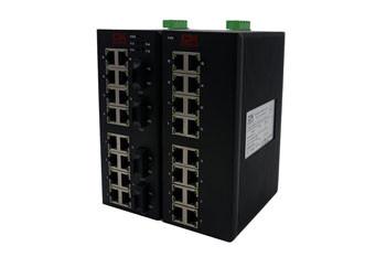 China 20 / 16 Port Unmanaged Ethernet Switch , 12~48vdc Ethernet Switch Metal Housing for sale