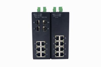 China Temporeros manejados industriales del trabajo del interruptor -40℃~85℃ de Ethernet del puerto del peso ligero 10. en venta