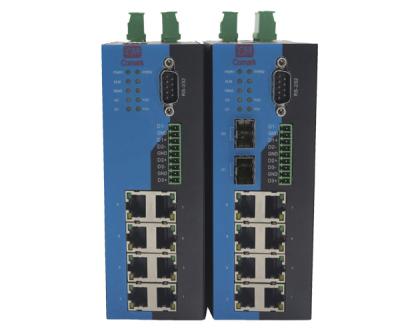 China RS232 RS422 RS485 Serial Ethernet Switch / Industrial Grade Modbus Managed Ethernet Switch for sale