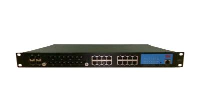 China 12.8Gbps Bandwidth Industrial Managed Ethernet Switch 1U Standard Rack Installed for sale