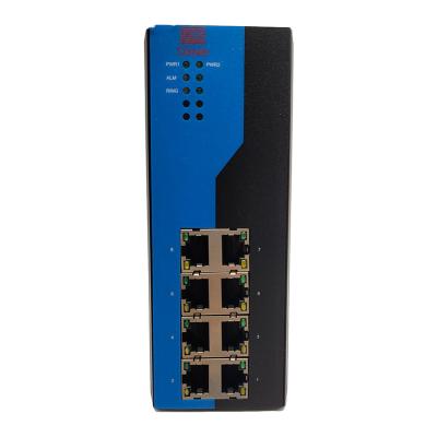 China 10 Port Industrial Managed Ethernet Switch Wall / DIN Rail Mounting Installation for sale