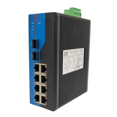 China IP40 Protection Managed Industrial Ethernet Switch 10 Port With 5 Years Warranty for sale