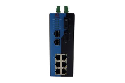 China Puerto manejado industrial compacto el 100M del interruptor 8 de Ethernet con 2 ranuras del 1000M SFP en venta