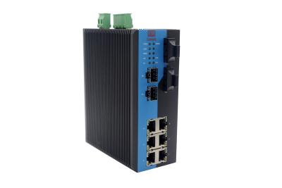 China 100M Compact Industrial Managed Ethernet Switch 10 Port With Gigabit SFP Slots for sale