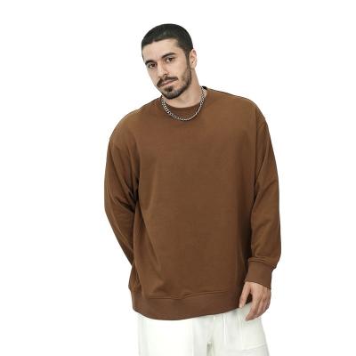 China Wholesale Anti-wrinkle white solid color men's sweatshirt autumn relieve O neck plus size men's sweatshirt for sale