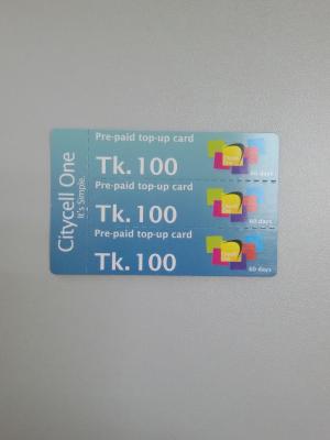 China Telecom Prepaid Phone Cards / Scratch Card with 4 Color Silk screen printing for sale