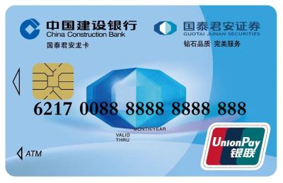 China Unionpay Contactless 13.56Mhz Prepaid IC Card / Co branded Card for National Securities for sale