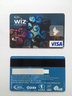 China Bank's visa smart card with hico - magstripe and standard hologram for sale