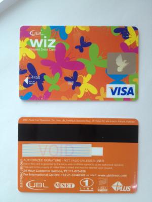 China Prepaid custom visa smart debit card in butterfly design standard size for sale