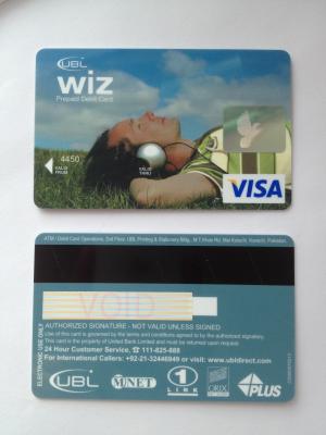 China PVC Magstripe visa smart card prepaid debit standard hologram for sale