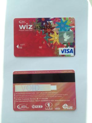 China ISO standard prepaid VISA smart debit card with hico black magstripe for sale