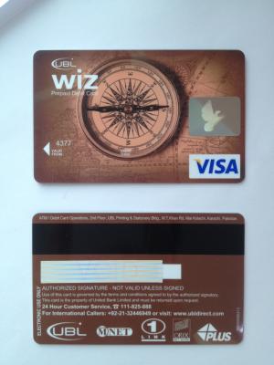 China Prepaid debit card / visa smart card customer design PVC material for sale