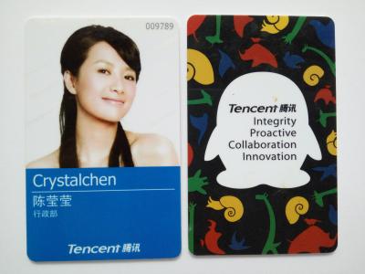 China Tencent Custom Photo ID Cards with Electrical IC Card Function for sale