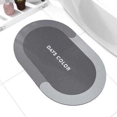 China Viable Hot Selling Mats Diatomite Bath Mat Rug Anti Non-Slip Floor Door Bathroom Bat Absorbent Set for sale