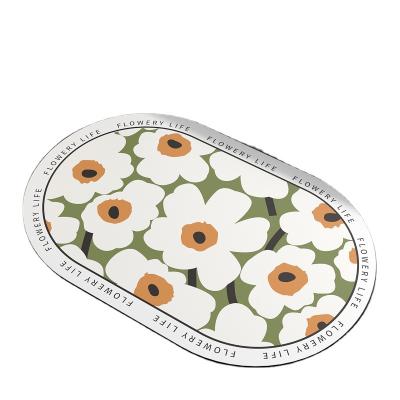 China Hot Sale Modern Water Absorbent Hot Sale Cover Kitchen Front Door Mat Diatom Mud Diatom Mud Bath Mats for sale