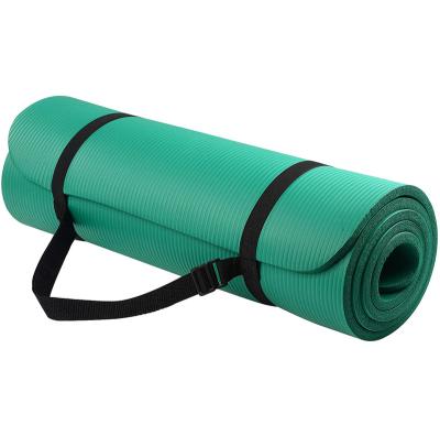 China Non-slip.waterproof 10mm Yoga Mats Fitness High Density Non-Slip Exercise Yoga Mat with Carry Strap for sale