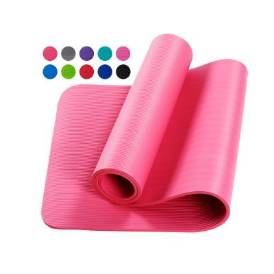 China Non-slip.waterproof Amazon Hot Comfortable Sport Fitness High Density Thick Nbr Yoga Mat 15mm With Carry Straps for sale