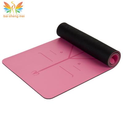 China Soft/Non-Slip Exercise Gym Fitness Pilates Provides Exercise Protection Non Slip PU Natural Rubber Yoga Mat for sale