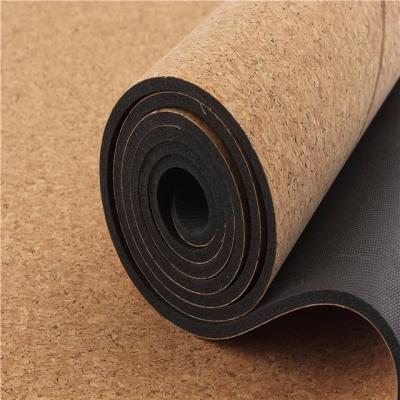 China Non-slip 6mm Personalized Kids Cork Yoga Mat Printing Pure Yoga Mat Eco-friendly Custom Made Cork YogaMat for sale