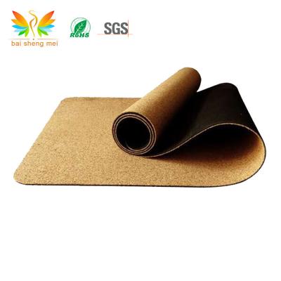 China Recyclable Rubber Cork+natural Rubber Cork Yoga Mat Outdoor Backing Yoga Mat for sale