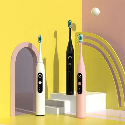 China Waterproof ABS+TPE IPX7 PA Vibration Power Foot High Quality Foot Radio Charging Acoustic Electric Toothbrush for sale